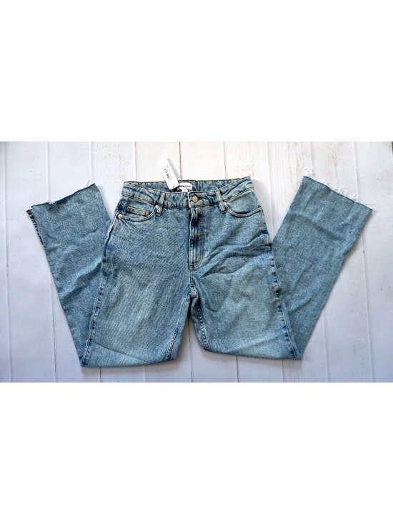 The Drop Denim - The Drop Women's Ian Mid Rise Relaxed Straight Side Slit Jeans - Size 27, NWT